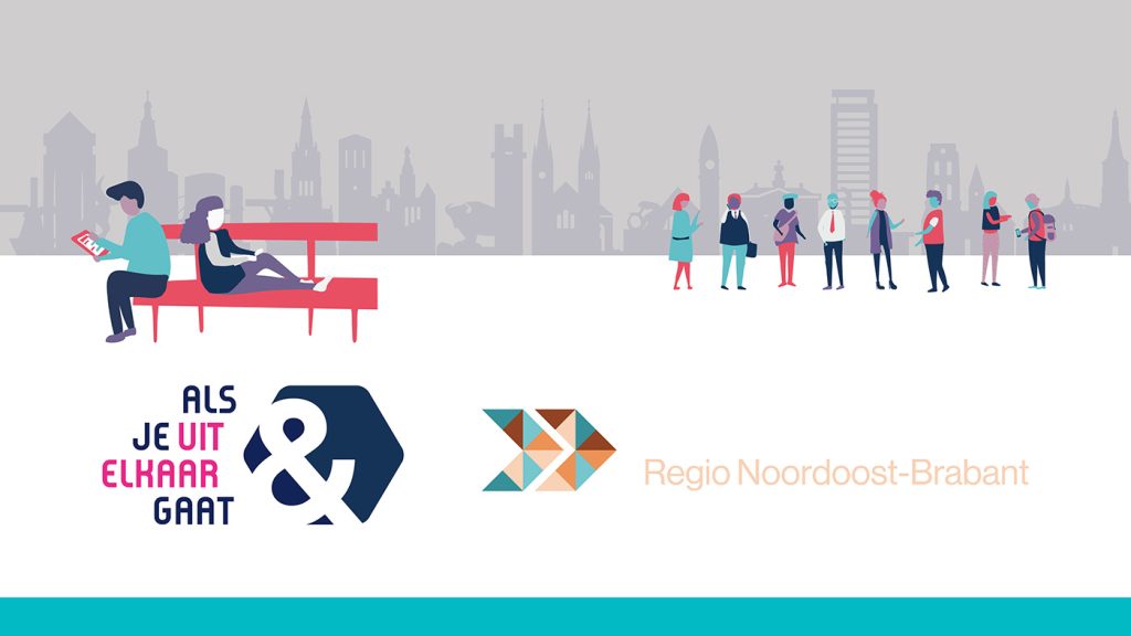 Afbeelding met de skyline van regio Noordoost-Brabant